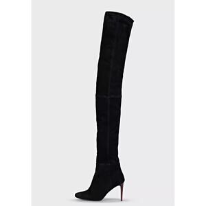 Balmain x H&M Black Suede Over-the-Knee Boots - Size 39